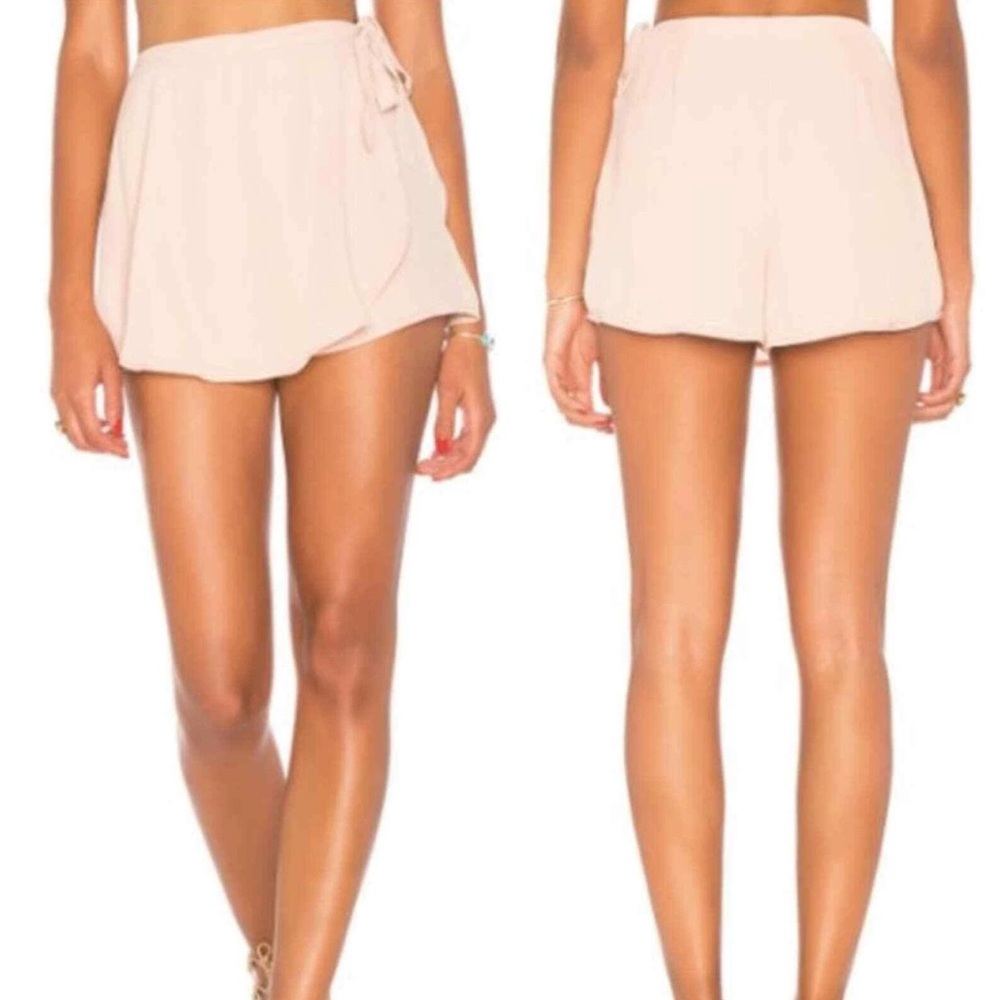 Show Me Your Mumu The Great Wrap Short in Dusty Blush Crisp Size Small